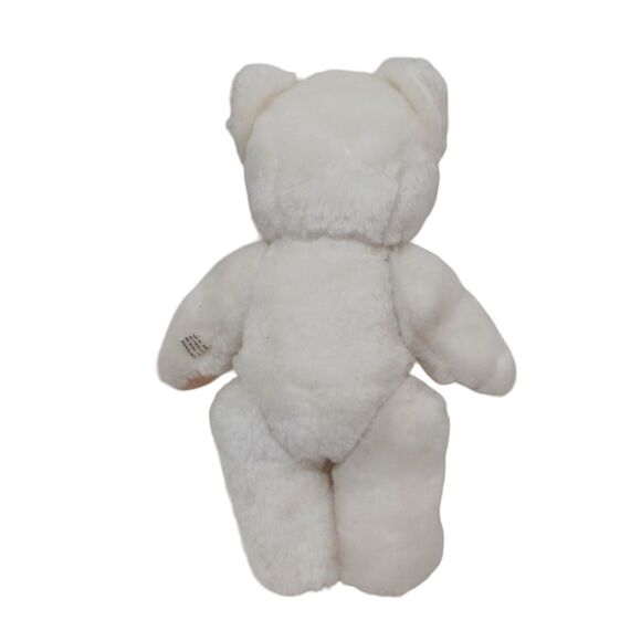 Baby Teddy Bear 8" WHITE Moveable Limbs Realistic Felt Hands Feet Rare Vintage - Picture 8 of 10